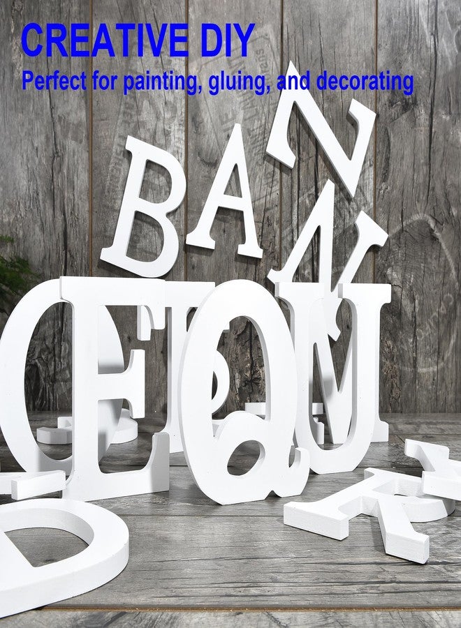 AOOLADA 10 Inch Wooden Letter E for Wall Decor, Large White Wood Standing Letters for DIY Crafts and Wedding Birthday Party Decoration, Paintable Stand Up Alphabet Letters - Image 4